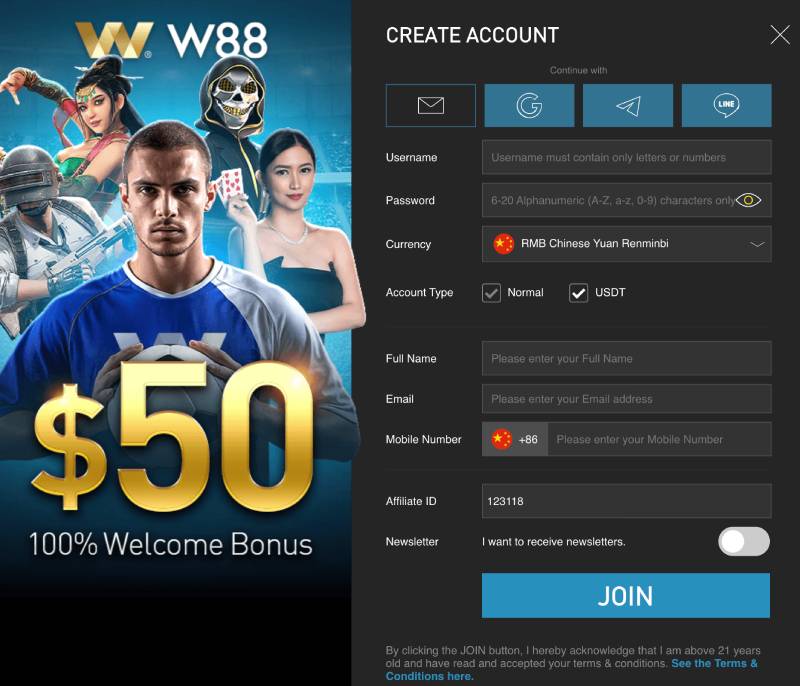 Hướng Dẫn Đăng Ký W88 Đơn Giản, Nhanh Chóng 4 dien thong tin dang ky w88
